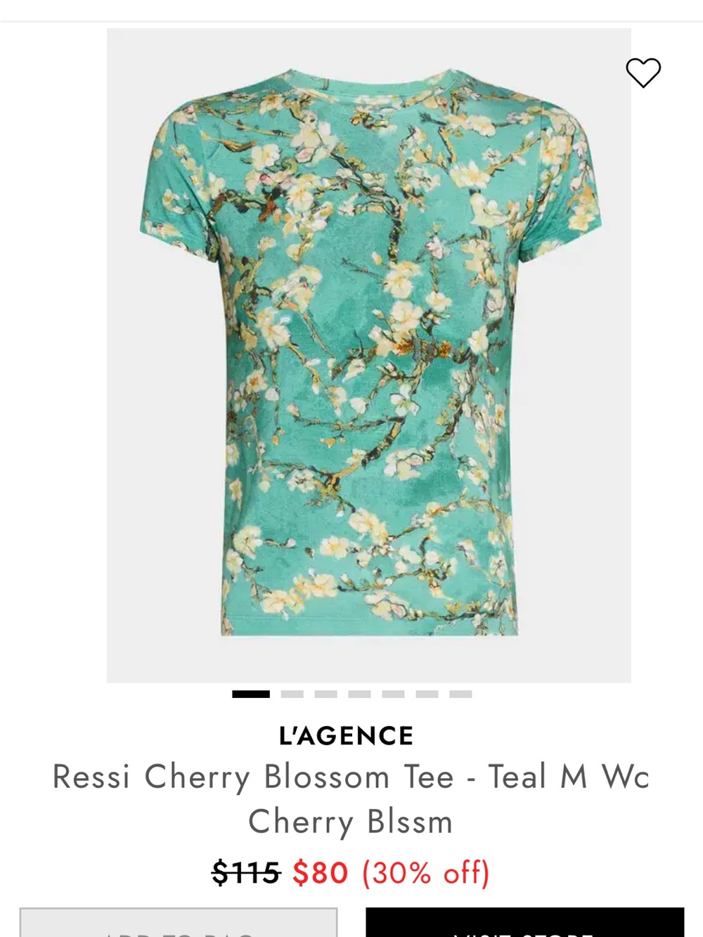 L'AGENCE Ressi Cherry Blossom Tee S/P